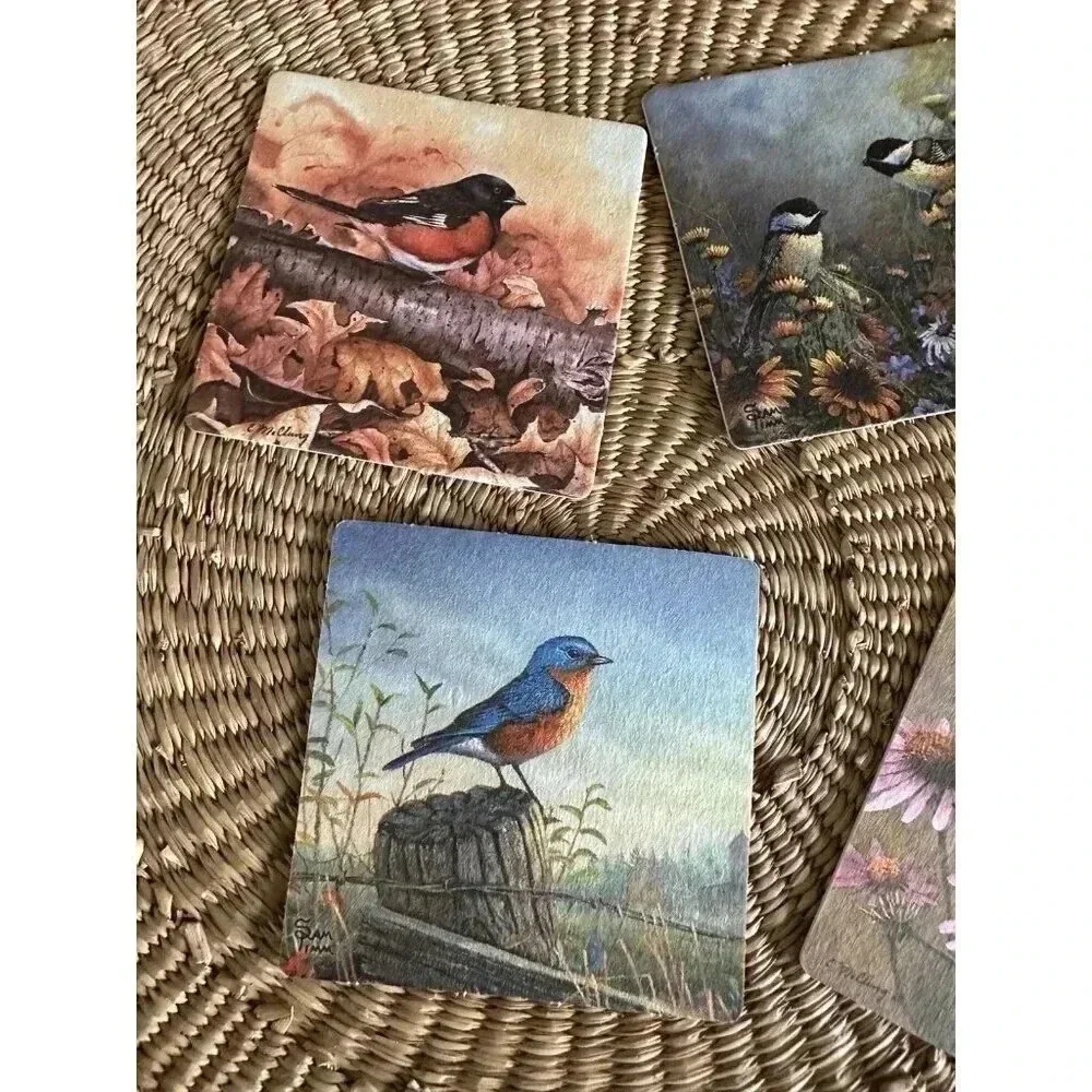 8 Bird paper Coasters